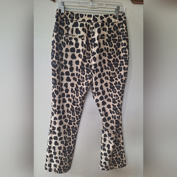 Zara Basic Mini Flare Leopard Pants. Stretchy. Womens size S - Picture 7 of 8